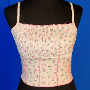 Romwe floral crop top